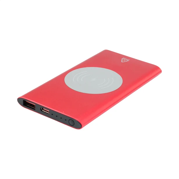 Power bank aluminiowy 15 W z ładowaniem bezprzewodowym