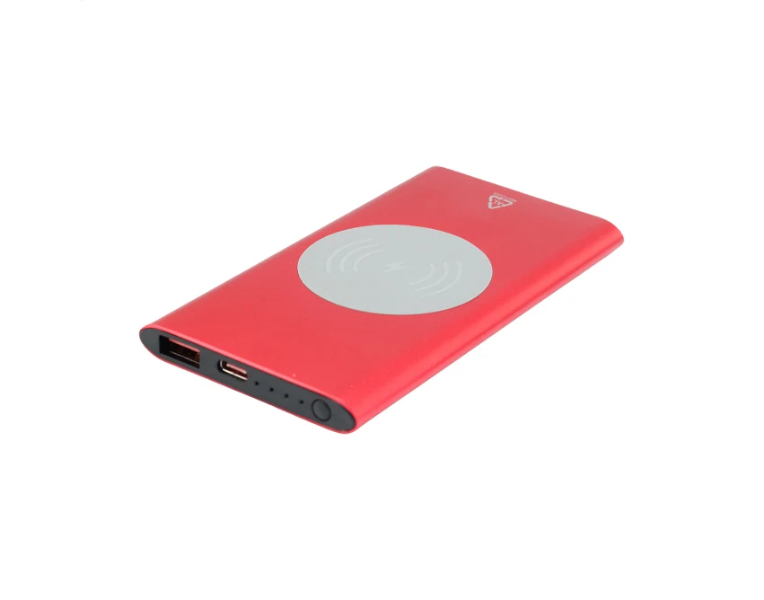 Power bank aluminiowy 15 W z ładowaniem bezprzewodowym