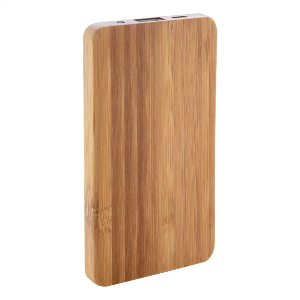 Eko powerbank 4000 mAh z bambusa z nadrukiem