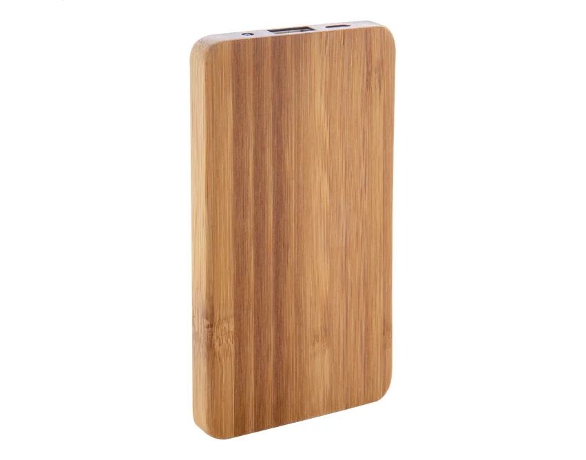 Eko powerbank 4000 mAh z bambusa z nadrukiem