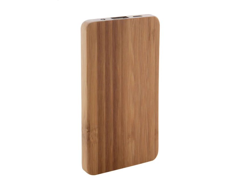 Eko powerbank 4000 mAh z bambusa z nadrukiem
