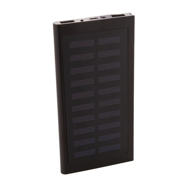Powerbank solarny 4000 mAh z aluminium z recyklingu