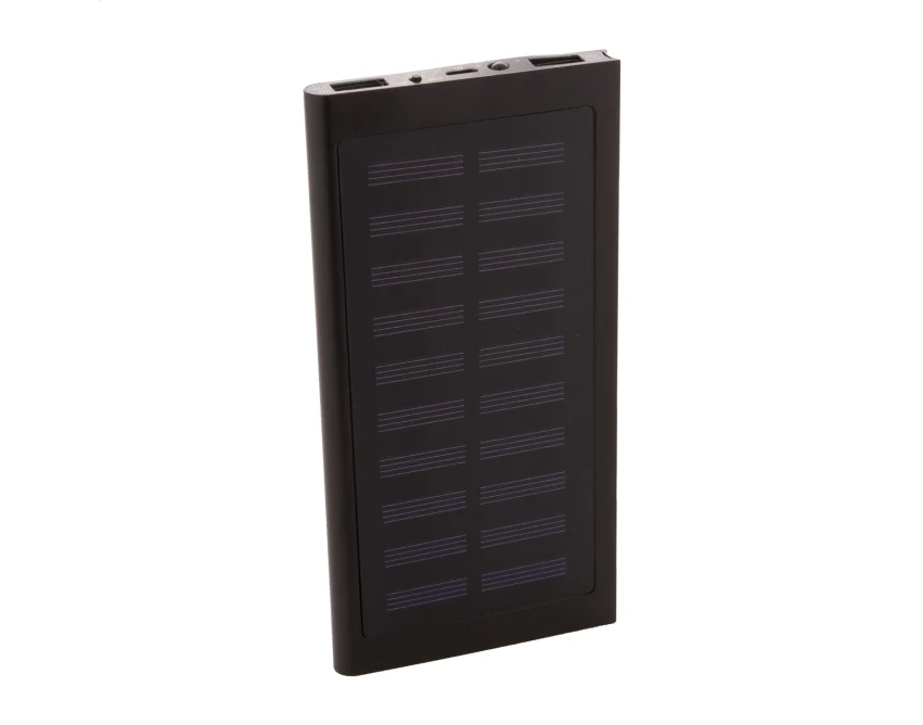 Powerbank solarny 4000 mAh z aluminium z recyklingu