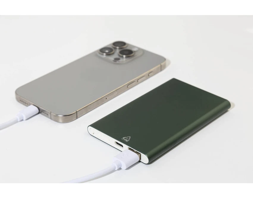 RaluFour powerbank 4000 mAh zielony z grawerem logo