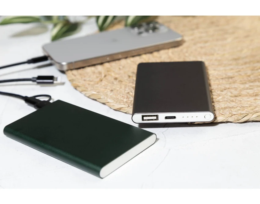 RaluFour powerbank 4000 mAh zielony z grawerem logo