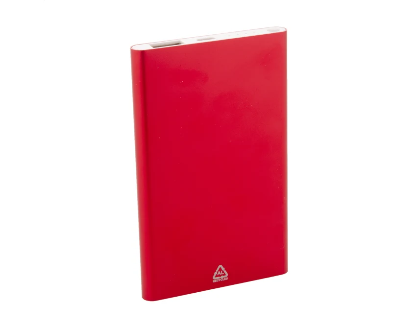 Power bank aluminiowy 4000 mAh z grawerem czerwony