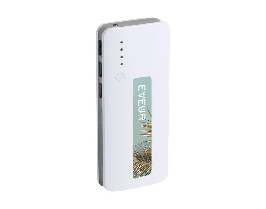 Tani power bank 10000 mAh plastikowy, 3 porty