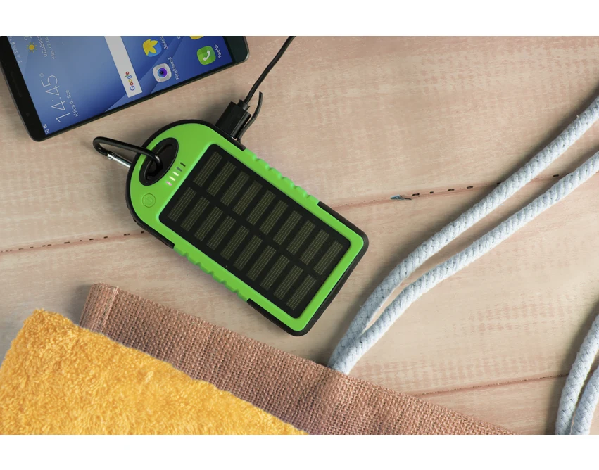 Powerbank solarny 4000 mAh z latarką LED