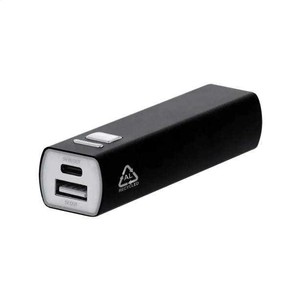 Powerbank z grawerem 2600 mAh aluminium z recyklingu