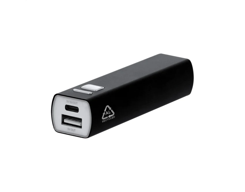 Powerbank z grawerem 2600 mAh aluminium z recyklingu