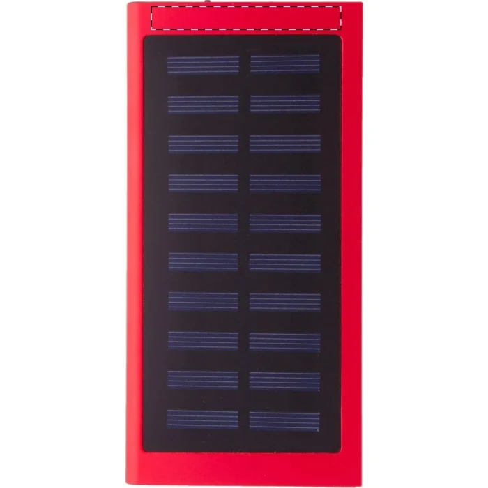 Schemat znakowania dla Tampondruk - P3 na gadżecie: Powerbank solarny aluminiowy 4000 mAh czerwony