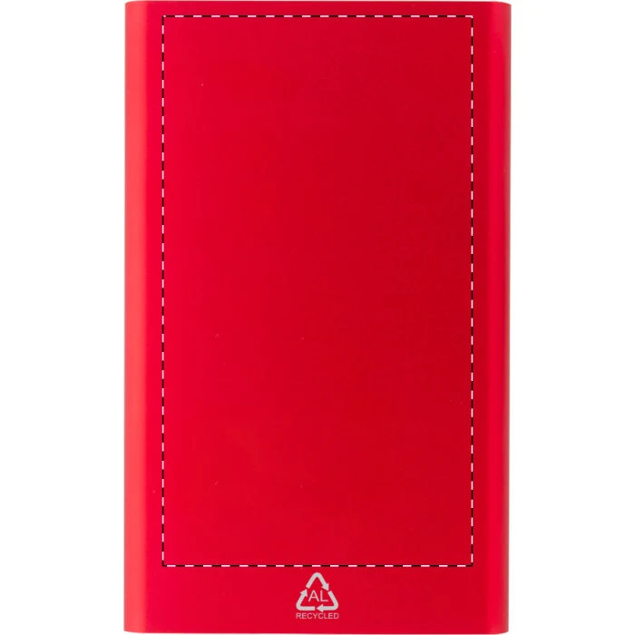 Schemat znakowania dla Nadruk UV - UVD na gadżecie: Power bank aluminiowy 4000 mAh z grawerem czerwony