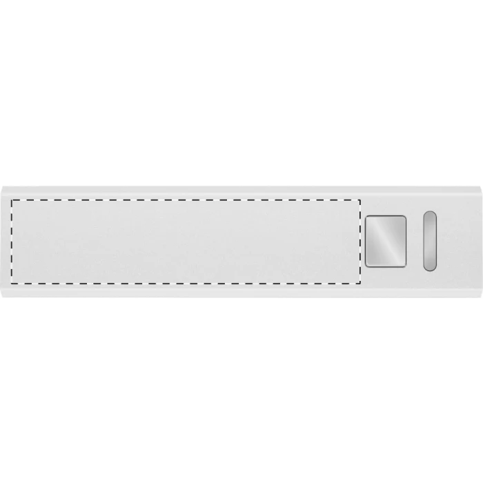 Schemat znakowania dla Nadruk UV (personalizacja) - NUVD na gadżecie: Powerbank z grawerem 2200 mAh aluminiowy