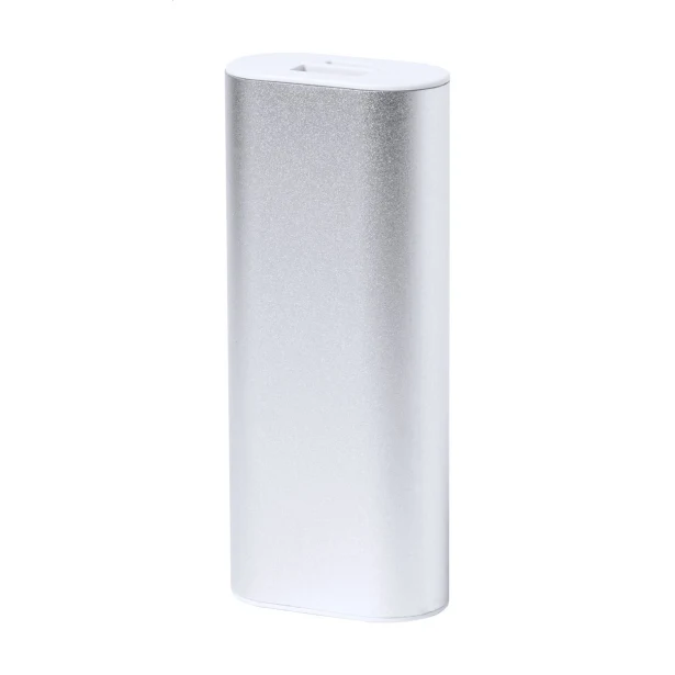 Power bank z grawerem 2200 mAh aluminiowy srebrny
