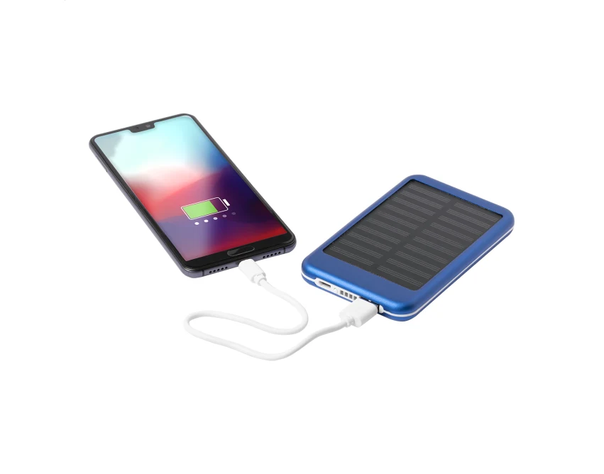 Powerbank solarny 4000 mAh, format kieszonkowy