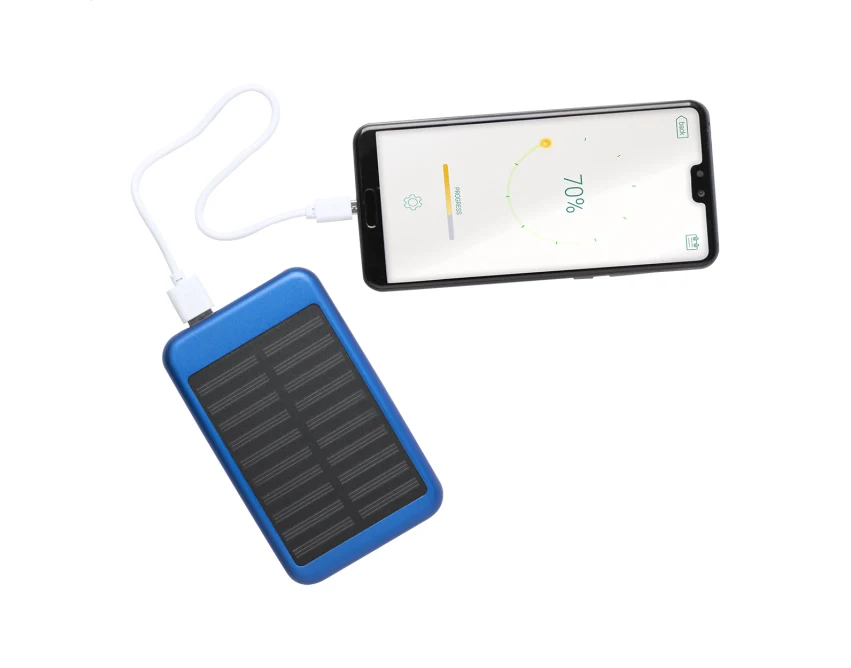 Powerbank solarny 4000 mAh, format kieszonkowy