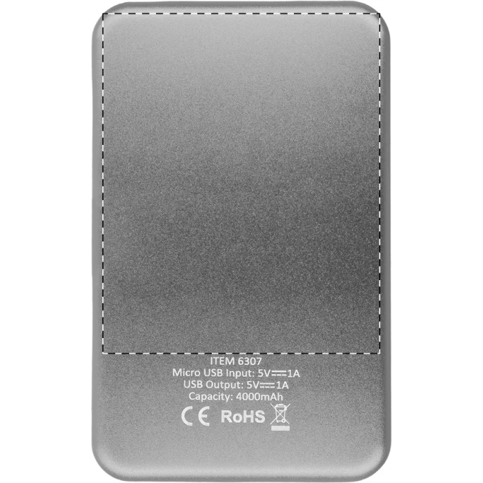 Schemat znakowania dla Tampondruk - P3 na gadżecie: Powerbank na energię słoneczną 4000 mAh aluminium
