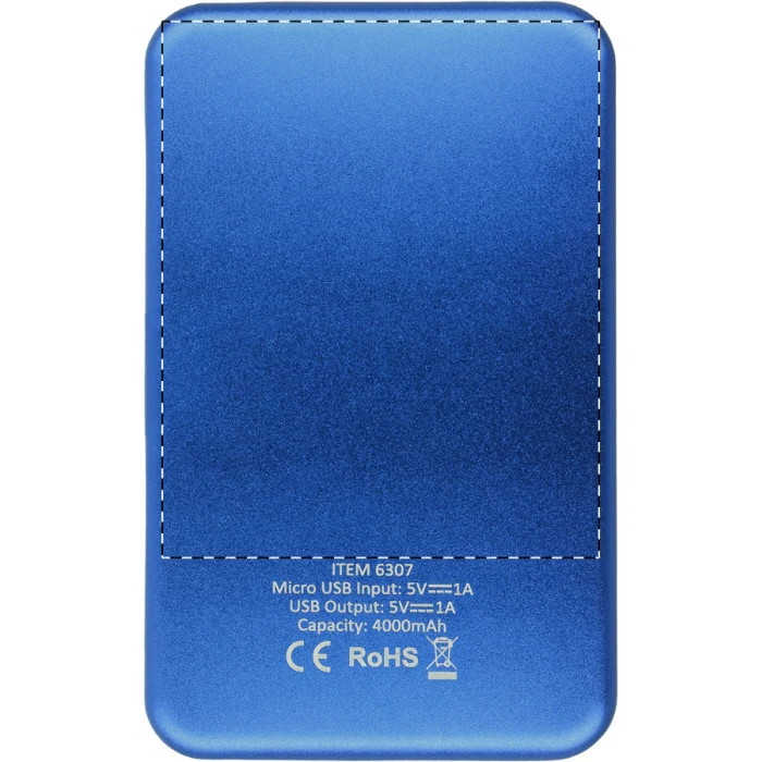 Schemat znakowania dla Tampondruk - P3 na gadżecie: Powerbank solarny 4000 mAh, format kieszonkowy