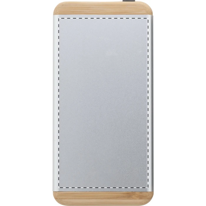 Schemat znakowania dla Grawerowanie laserowe (personalizacja) - NE3 na gadżecie: Powerbank ekologiczny 5000 mAh z bambusa i aluminium