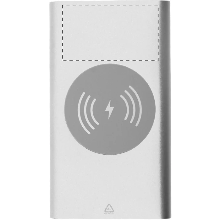 Schemat znakowania dla Grawerowanie laserowe (personalizacja) - NE3 na gadżecie: Powerbank z ładowaniem bezprzewodowym z recyklingu
