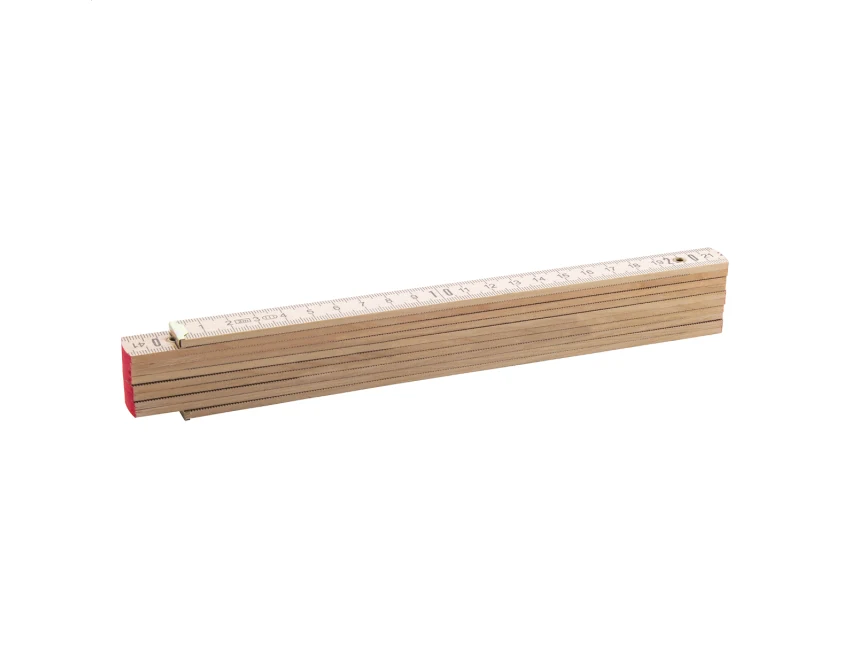 Miarka z logo firmy drewniana składana 2 m