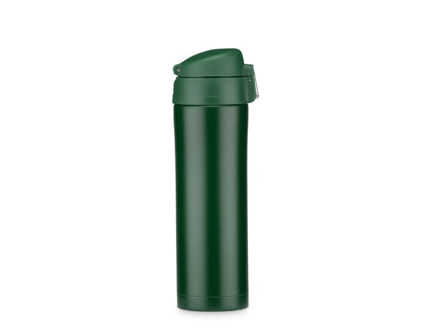 Kubek termiczny LOCK MAT 440 ml z logo, flip-top