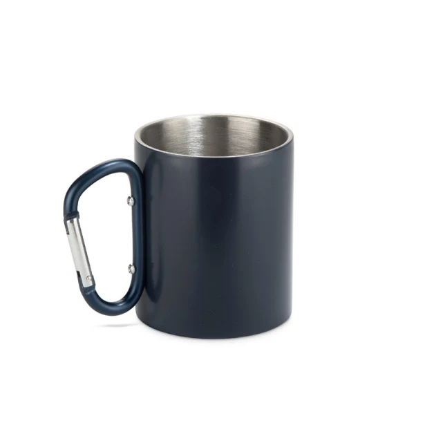 Kubek metalowy z logo VIVO 250 ml granatowy