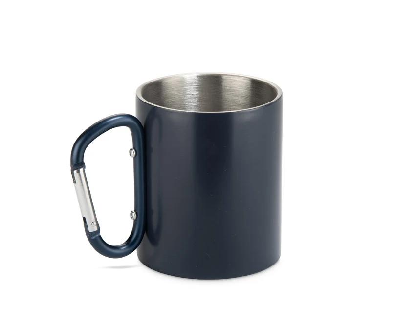 Kubek metalowy z logo VIVO 250 ml granatowy
