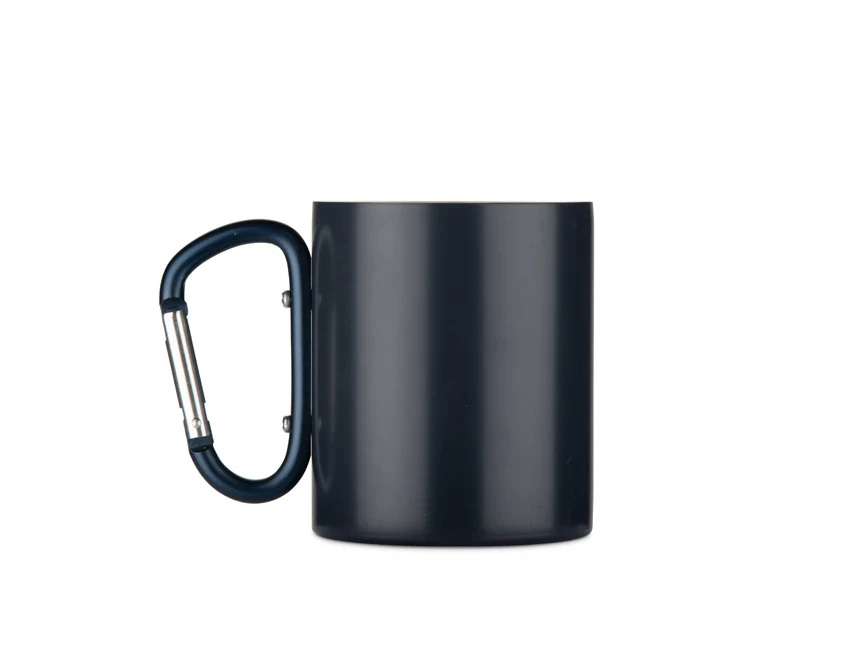 Kubek metalowy z logo VIVO 250 ml granatowy