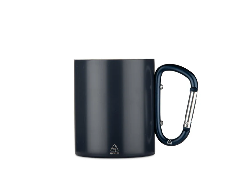 Kubek metalowy z logo VIVO 250 ml granatowy