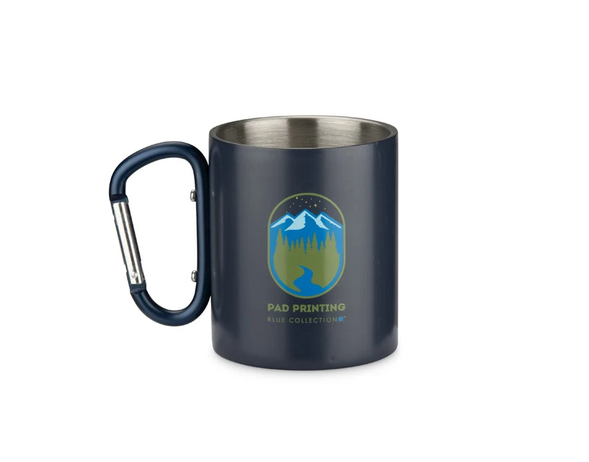 Kubek metalowy z logo VIVO 250 ml granatowy