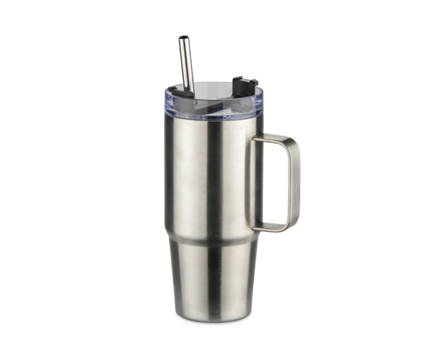 TORIN kubek termiczny ze słomką 450 ml nierdzewna stal