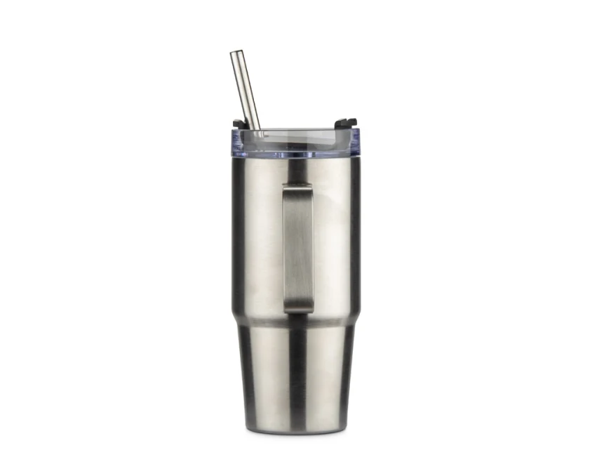 TORIN kubek termiczny ze słomką 450 ml nierdzewna stal