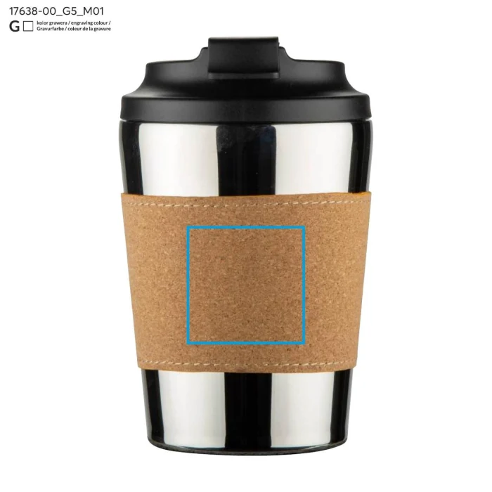 Schemat znakowania dla Grawerowanie laserowe - G5 na gadżecie: Kubek termiczny CAFFEZ nierdzewna 350ml z nadrukiem