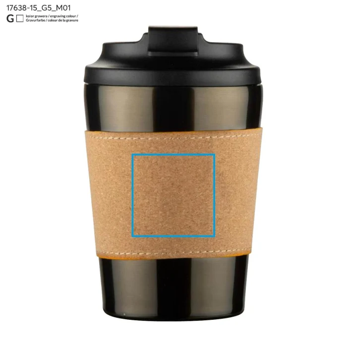 Schemat znakowania dla Grawerowanie laserowe - G5 na gadżecie: Kubek termiczny CAFFEZ 350 ml gun metal z logo firmy