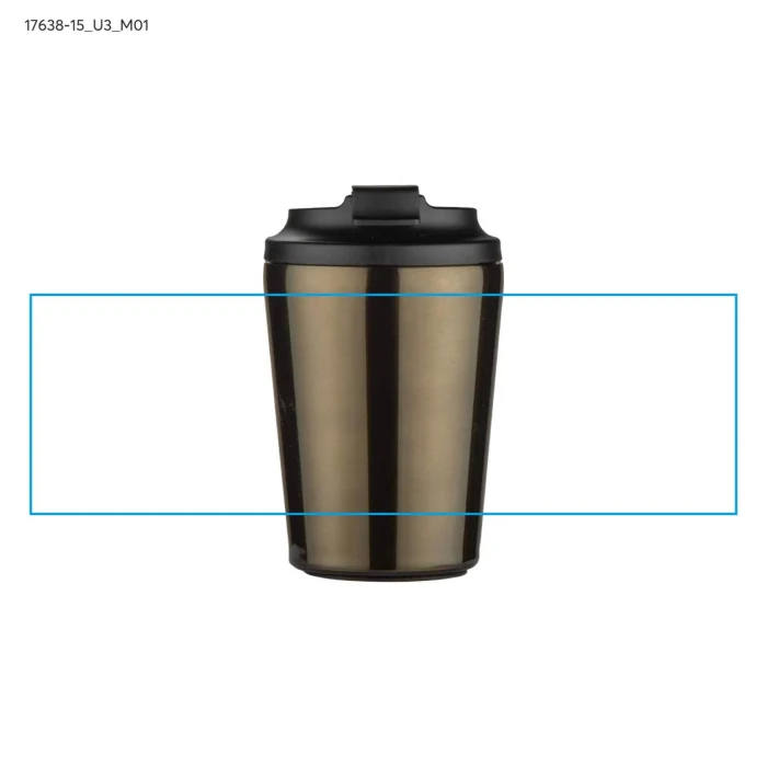 Schemat znakowania dla Nadruk UV - U3 na gadżecie: Kubek termiczny CAFFEZ 350 ml gun metal z logo firmy