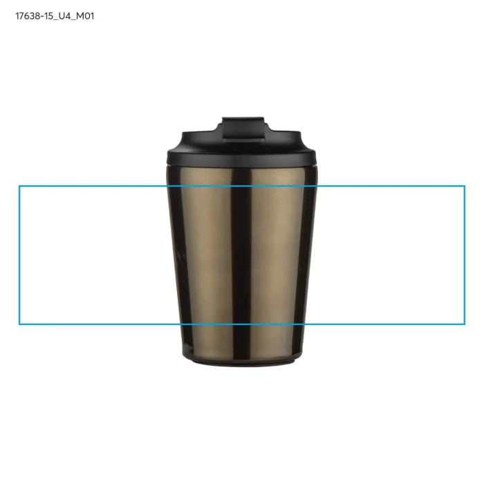Schemat znakowania dla Nadruk UV - U4 na gadżecie: Kubek termiczny CAFFEZ 350 ml gun metal z logo firmy