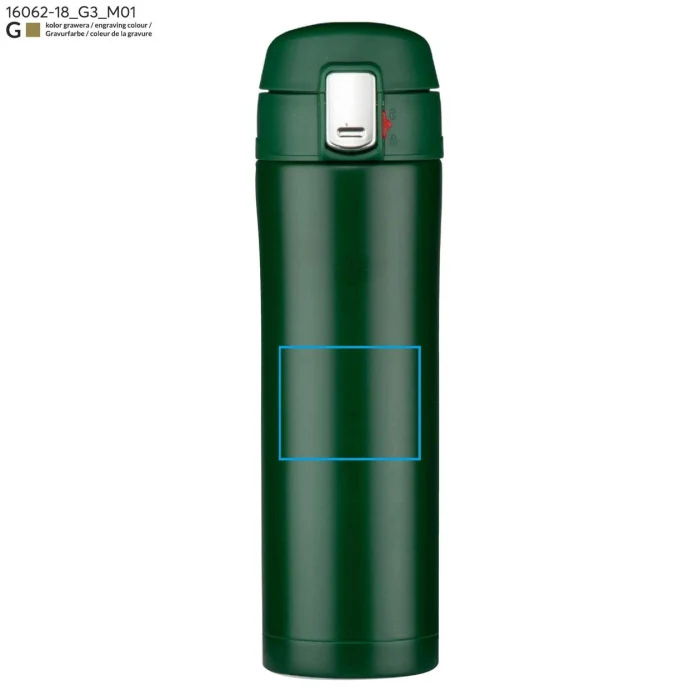 Schemat znakowania dla Grawerowanie laserowe - G3 na gadżecie: Kubek termiczny LOCK MAT 440 ml z logo, flip-top