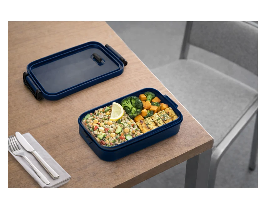 Lunchbox TAPAS z logo 850 ml, granatowy matowy