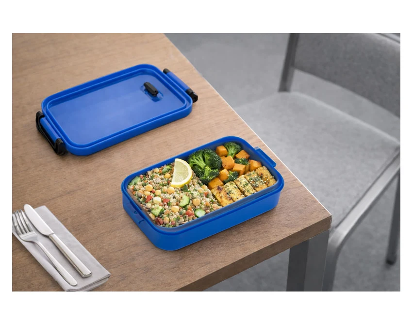 Lunchbox TAPAS z logo 850 ml – niebieski, szczelny