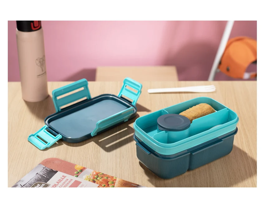 Lunchbox BILO z logo 1600 ml – turkusowy