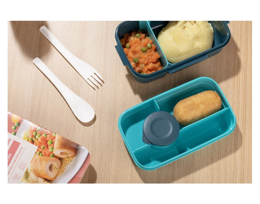 Lunchbox BILO z logo 1600 ml – turkusowy