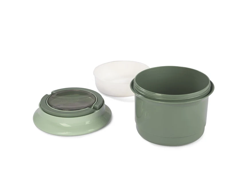 Lunchbox DOMMY z logo 1150 ml + 350 ml seledynowy