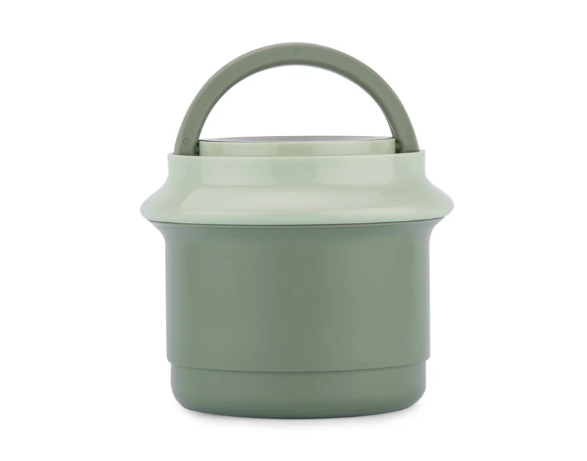 Lunchbox DOMMY z logo 1150 ml + 350 ml seledynowy