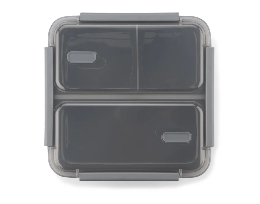 DUO lunchbox z logo 1100 ml, kolor grafitowy
