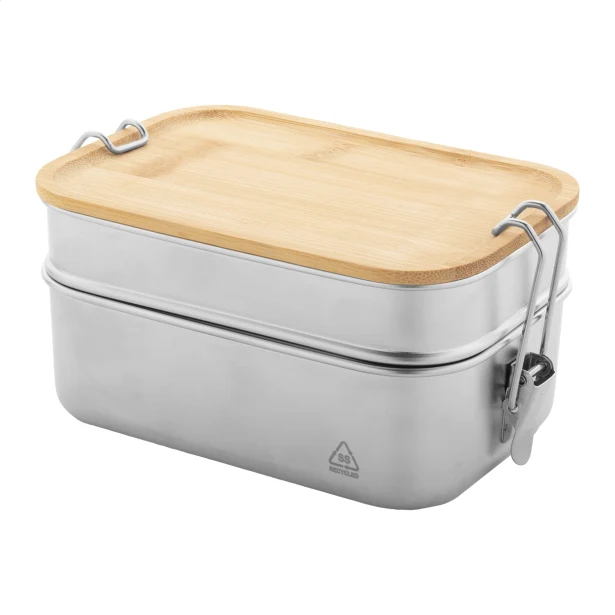 Kotetsu lunchbox z logo 940 ml ze stali, srebrny