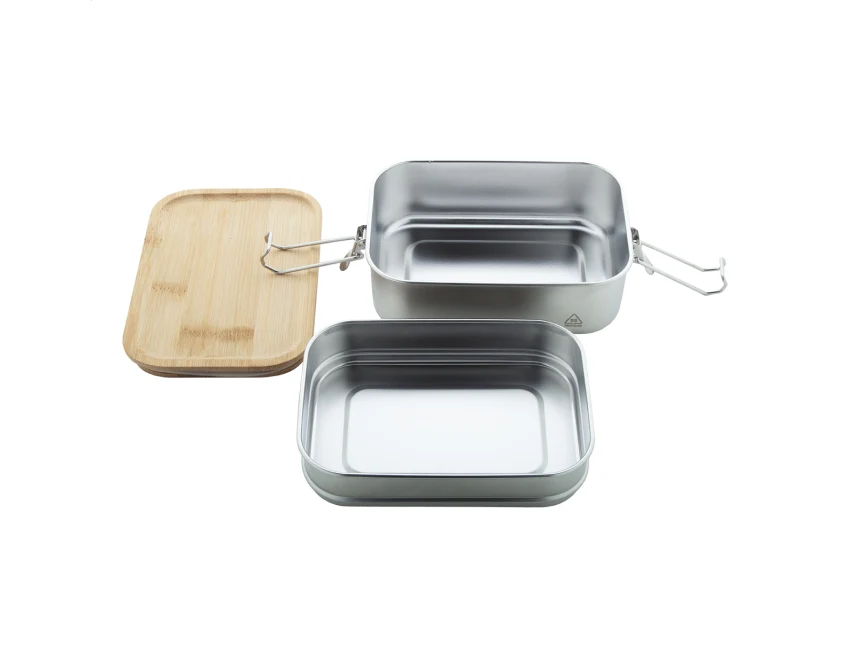 Kotetsu lunchbox z logo 940 ml ze stali, srebrny