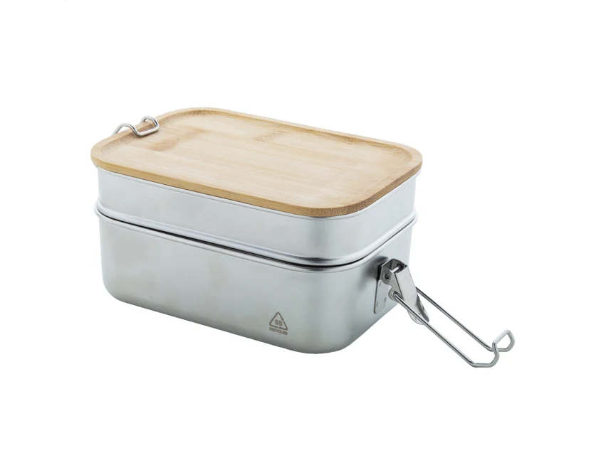 Kotetsu lunchbox z logo 940 ml ze stali, srebrny