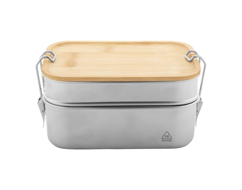Kotetsu lunchbox z logo 940 ml ze stali, srebrny