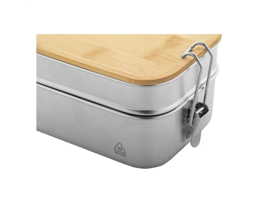 Kotetsu lunchbox z logo 940 ml ze stali, srebrny